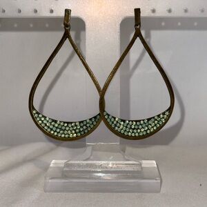 Elegant Green Teardrop Earrings